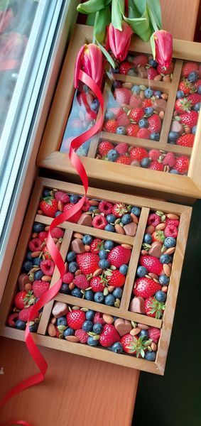 Бокс дерев'яний "Лабіринт" з кришкою 30х30х6 см  0015 фото